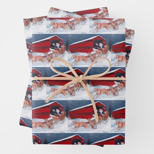 Sachs Bridge/Greyhounds mit Weihnachtswrap Geschenkpapier Set (Beispiel)