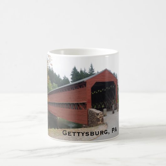 Sachs Covered Bridge bei Gettysburg PA Kaffeetasse (Mittel)