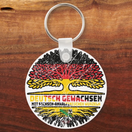 Sachsen-Anhalt Deutsch Deutschland Wurzeln Schlüsselanhänger (Vorderseite)