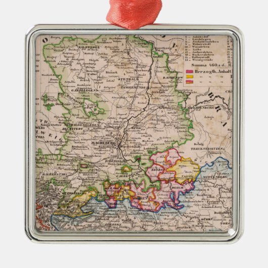 Sachsen, Anhalt Ornament Aus Metall (Vorne)