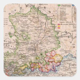 Sachsen, Anhalt Quadratischer Aufkleber