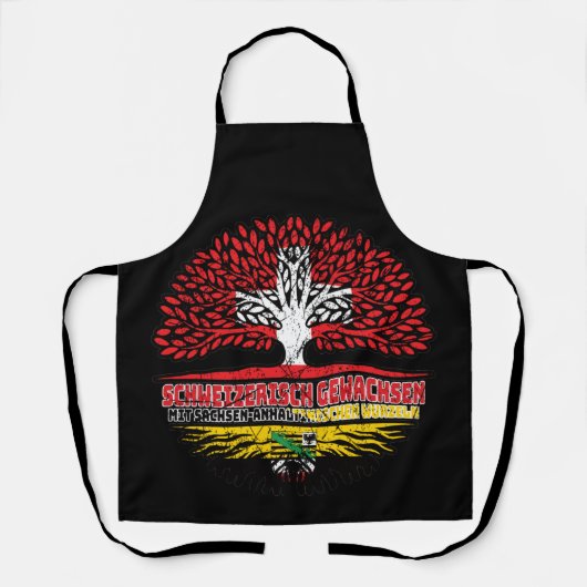 Sachsen-Anhalt Schweizer Schweiz Baum Schürze (Vorderseite)