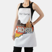 Sachsen Deutschland Retro Staat Karte Vintag Souve Schürze (InSitu)