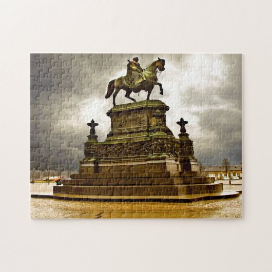 Sachsen Dresden Denkmal Reiter Deutschland. Puzzle (Horizontal)