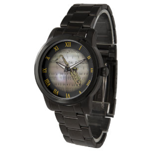 Sachsen ~ Hintergrund "Der musikalische Planet" *  Armbanduhr