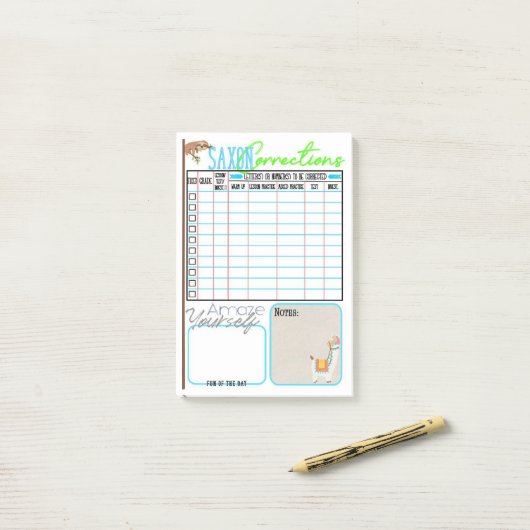 Sachsen-Mathematikkorrektur Post-it Klebezettel (Auf Schreibtisch)