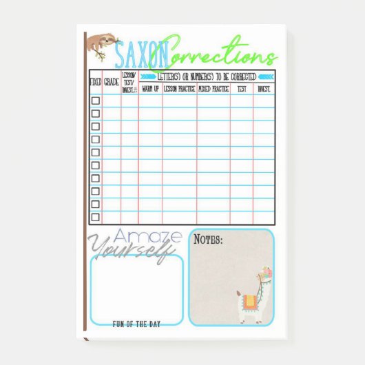 Sachsen-Mathematikkorrektur Post-it Klebezettel (Vorderseite)