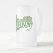 Sachsen Mattglas Bierglas (VorderseiteRechts)