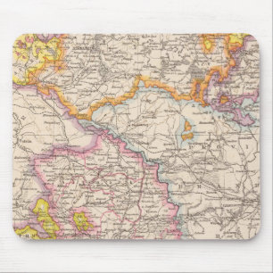 Sachsen, Mecklenburg, Anhalt Atlas Map Mousepad