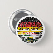 Sachsen Sächsisch Deutsch Deutschland Baum Wurzel Button (Vorne & Hinten)