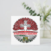 Sachsen Sächsisch Schweizer Schweiz Baum Wurzel Karte (Stehend Vorderseite)