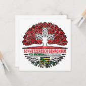 Sachsen Sächsisch Schweizer Schweiz Baum Wurzel Karte (Vorderseite/Rückseite Beispiel)