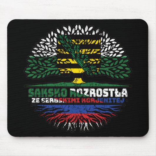 Sachsen Sächsisch Sorbisch Sorben Baum Wurzel Mousepad (Vorne)
