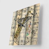 Sachsen ~ Vintage Noten ~ Unique ~ Quadratische Wanduhr (Winkel)