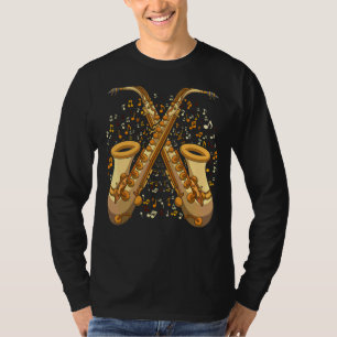 Sächsische Musiknoten Jazz Musician Instrument S T-Shirt