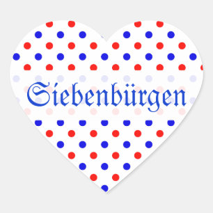 Sächsische Sächsische Farben Herz-Aufkleber