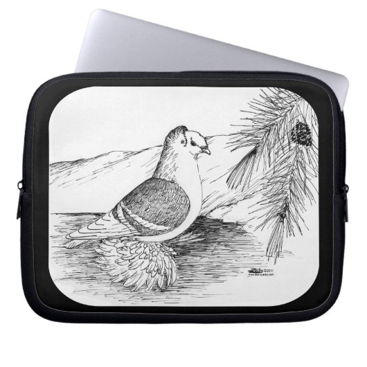 Sächsische Schildtaube 1973 Laptopschutzhülle (Vorderseite)