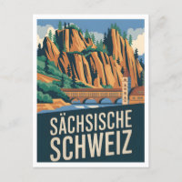 Sächsische Schweiz Saxon Schweiz Vintag