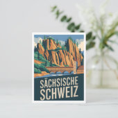 Sächsische Schweiz Saxon Schweiz Vintag Postkarte (Stehend Vorderseite)