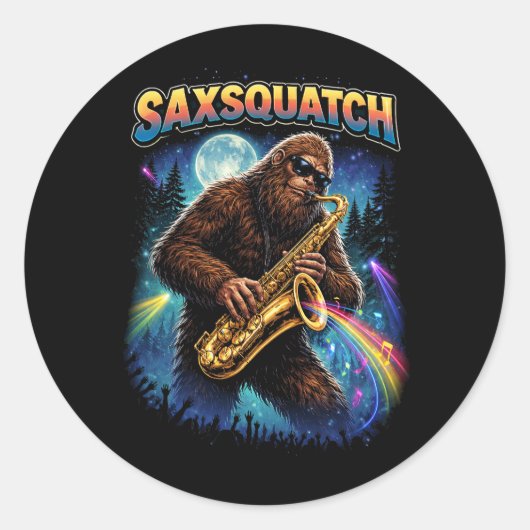 Sachsquatch Runder Aufkleber (Vorderseite)