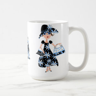 Sachverständiger Käufer im Blau Kaffeetasse
