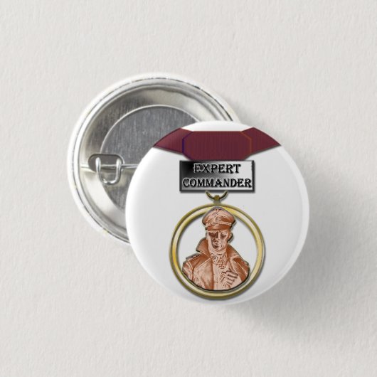 Sachverständiger Kommandantmedaillenknopf Button (Vorne & Hinten)