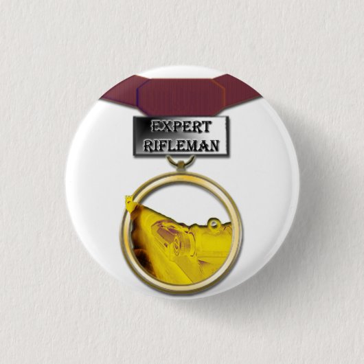Sachverständiger Riflemanmedaillenknopf Button (Vorderseite)