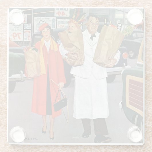 Sack gefüllt mit Ärger Glasuntersetzer (Rückseite)