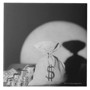 Sack Geld Fliese
