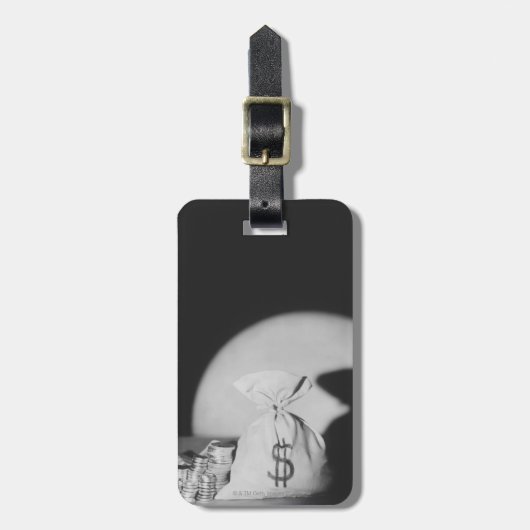 Sack Geld Gepäckanhänger (Vorderseite vertikal)
