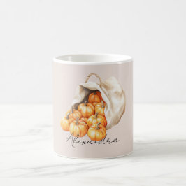 Sack Kürbisse Kaffeetasse
