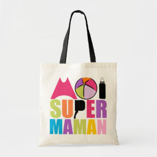 Sack mich Supermama - Logo zarte Farben Tragetasche