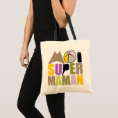 Sack mich Supermama - Naturlogo Farben Tragetasche (Vorderseite (Produkt))