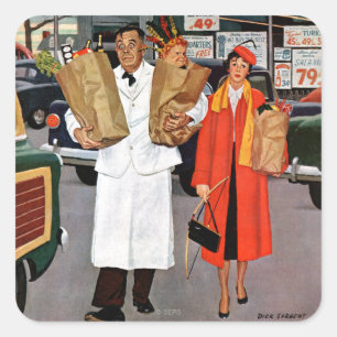 Sack voll Problem Quadratischer Aufkleber