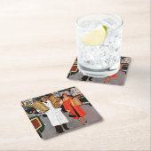 Sack voll Problem Rechteckiger Pappuntersetzer (Vor Ort)