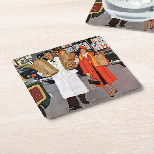 Sack voll Problem Rechteckiger Pappuntersetzer (angewinkelt)