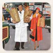 Sack voll Problem Rechteckiger Pappuntersetzer (Vorderseite)