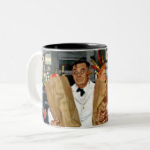 Sack voller Ärger Zweifarbige Tasse (Vorderseite Links)