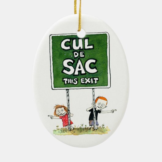 Sackgasse: Diese Ausgangsverzierung Keramik Ornament (Hinten)