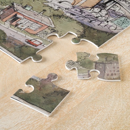 Sackgasse und angrenzendes Platz-Puzzlespiel Puzzle (Seite)