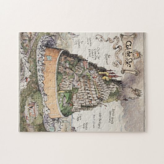 Sackgasse und angrenzendes Platz-Puzzlespiel Puzzle (Horizontal)