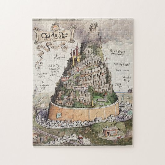 Sackgasse und angrenzendes Platz-Puzzlespiel Puzzle (Vertikal)