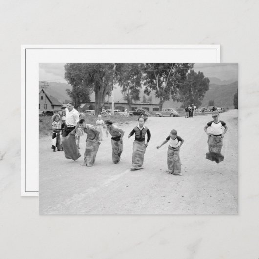 Sackrennen, 1940 postkarte (Vorne/Hinten)