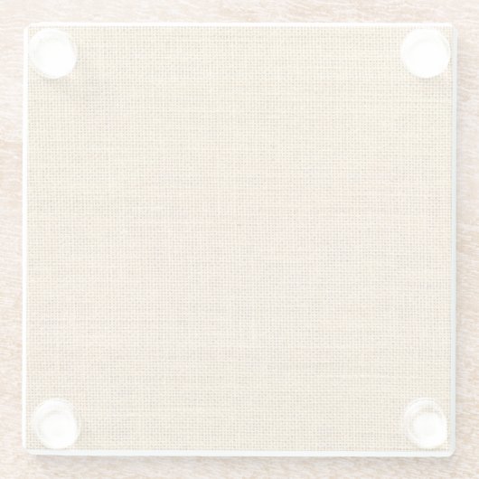 Sacktuch Textur: Rustikale Hintergrundessenz Glasuntersetzer (Rückseite)