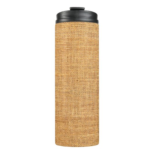 Sacktuchtextur für Hintergrund Thermosbecher (Vorderseite)