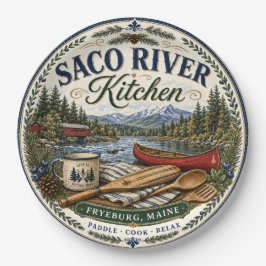 Saco River Fryeburg Maine Küchen-Melaminplatte Pappteller