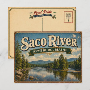 Saco River Fryeburg Maine Landschaftspostkarte Postkarte