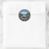 Saco River Fryeburg Maine Rund Sticker (Tasche)
