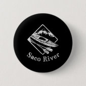 Saco River Kayak Kayaking Bootspfade Kanu Pad Button (Vorderseite)