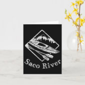 Saco River Kayak Kayaking Bootspfade Kanu Pad Karte (Gelbe Blume)